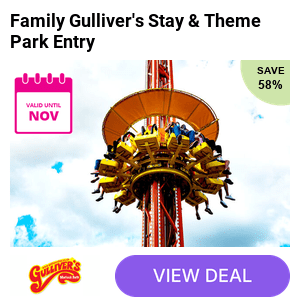 A fun-filled stay & play break at Gulliver’s Land Resort, Milton Keynes, including an overnight stay in themed family accommodation for four or six people, with one or two days of theme park entry - save up to 58%!