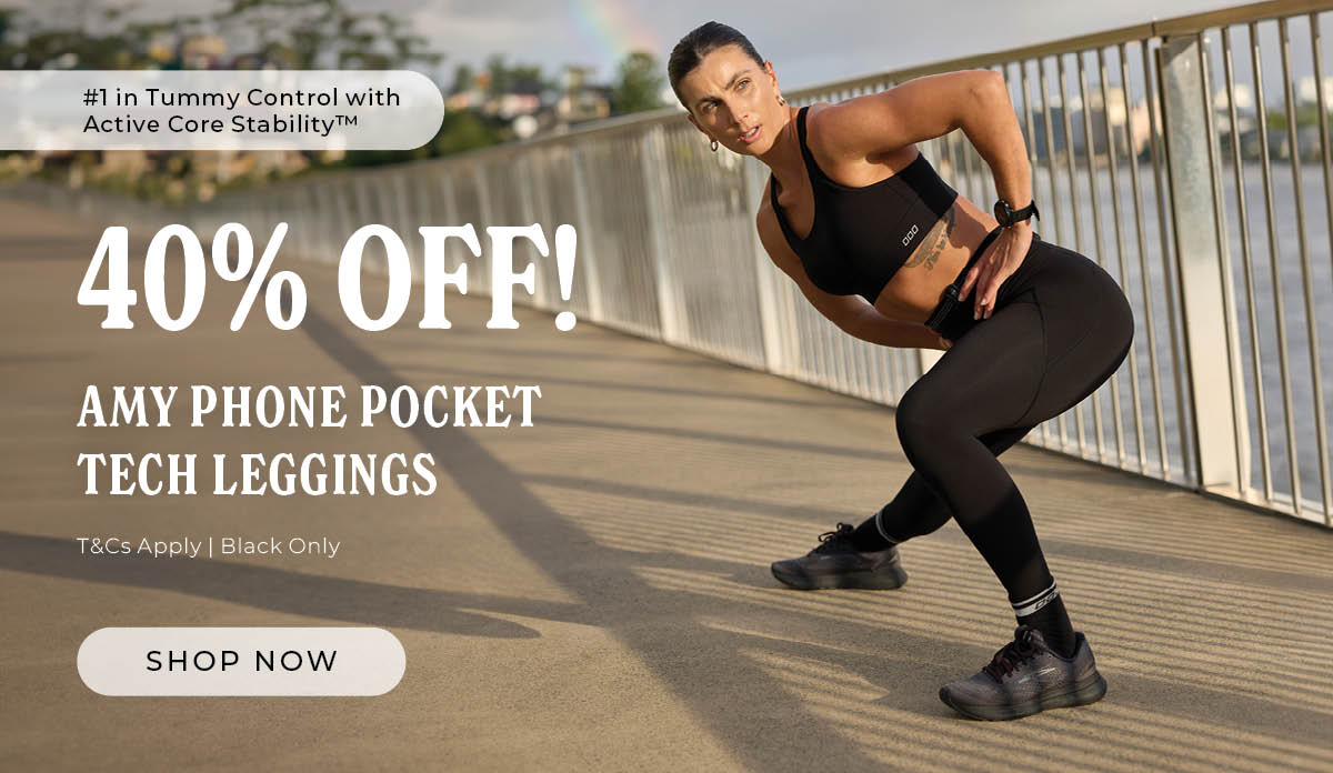 40% OFF Amy Phone Pocket Tech Leggings - Black Only - Shop Now!