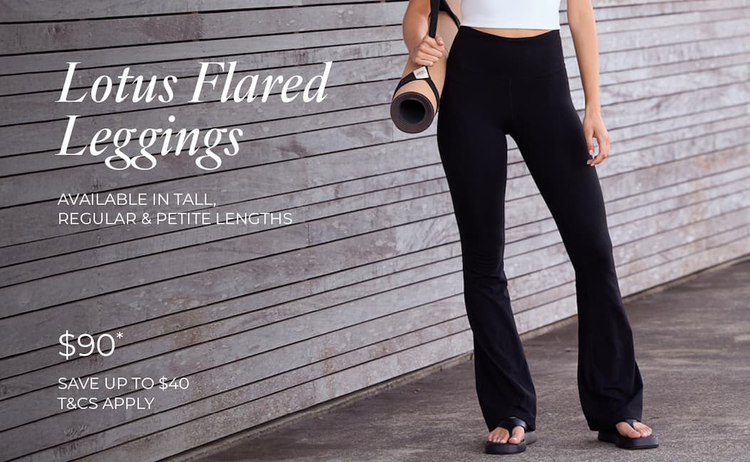 Lotus Flared Leggings now $90*
