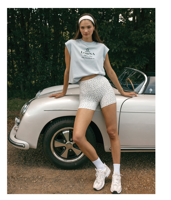 Provincial Floral Bike Shorts - Styled