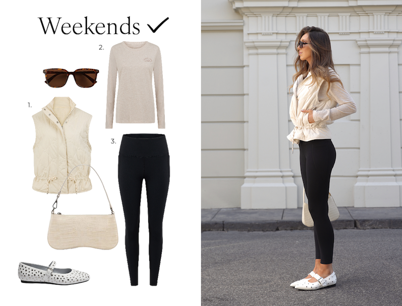 For Weekends (Styled with a Lotus Long Sleeve and Quilted Vest)