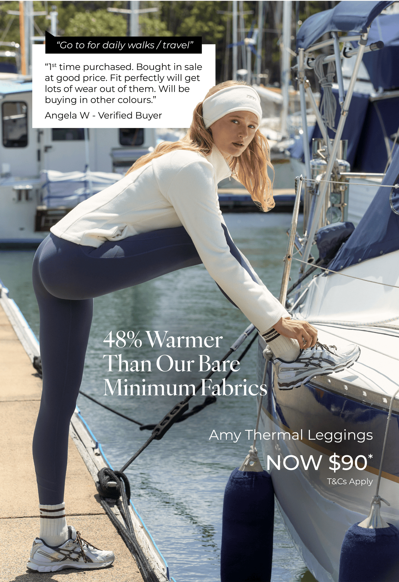 48% Warmer Than Our Bare Minimum Fabrics - Amy Thermal Leggings now $90*