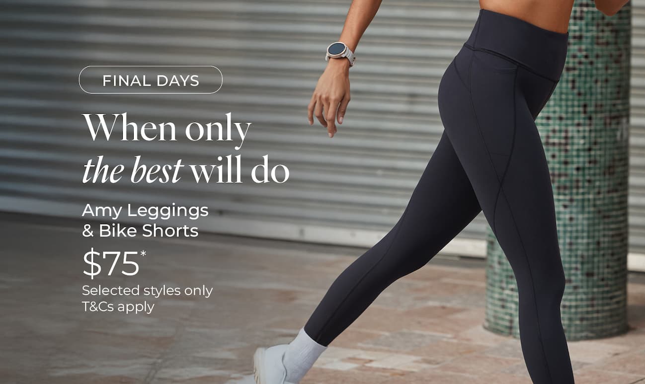 $75* Amy Leggings & Bike Shorts