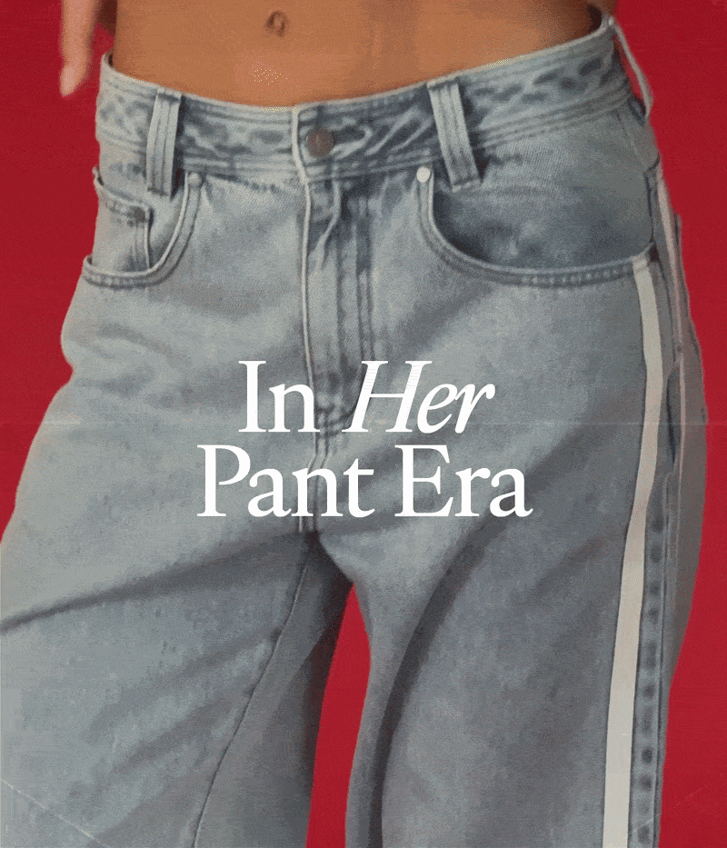 In Her Pant Era - model wearing the Nostalgia Pants