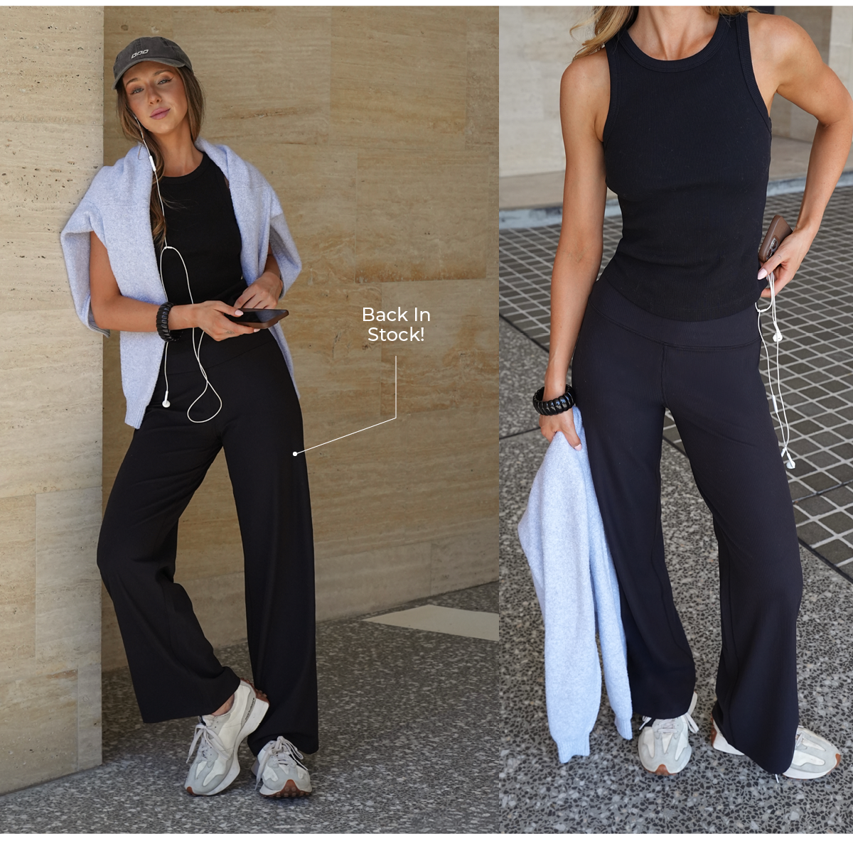 Model wearing Black All Day Active Midrise Pants