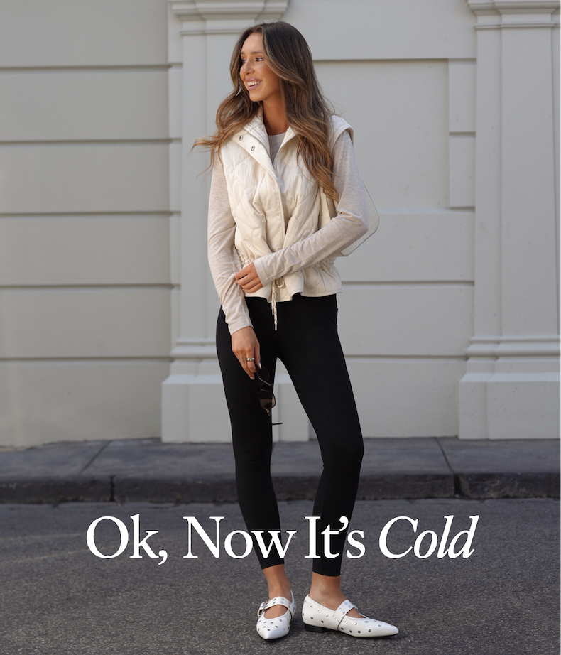 "Ok, Now it's Cold" - Model wearing Amy Thermal Leggings