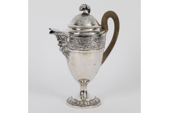 Silberne Kanne im Biedermeier-Stil, Georg Stephan…