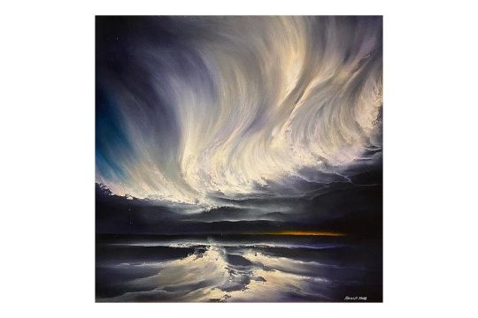 Hamish Herd, North Sea, Oil on Board, Framed