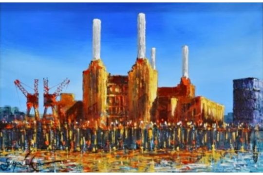 Simon Wright, Battersea Power Station, Acrylic…