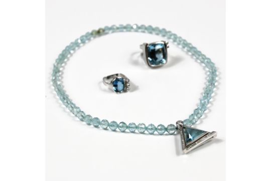 SCHMUCKSET AQUAMARIN