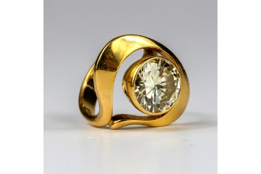 RING MIT BRILLANT 4,88ct. BENT GABRIELSEN