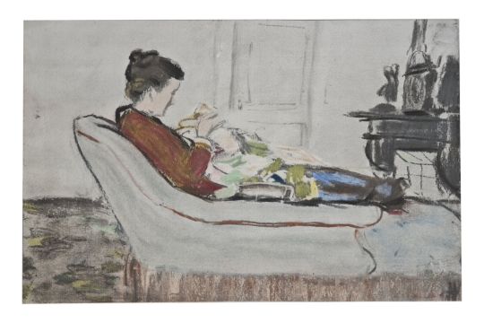 Nach Claude Monet, Lady Reading, 1918, Lithographie