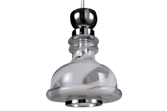 Vintage Deckenlampe aus Glas & Metall, Italien,…