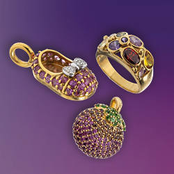 Diamanten & Farbsteine, Schmuck Teil 1