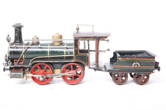 Märklin, Spur 3 1023RNN Dampflok mit Tender dunkelgrün.…