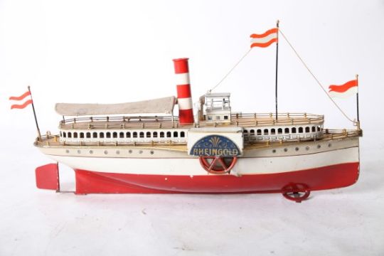 Märklin, 5065 Fluß - Raddampfer Rheingold. Uhrwerk…