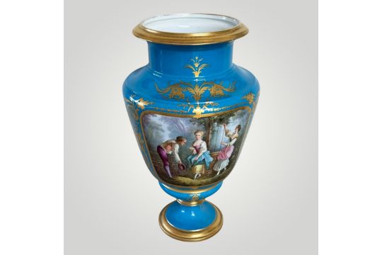 Reich bemalte Bodenvase