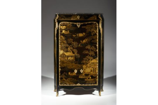 A Louis XV secretaire à abattant in Chinese lacquer…
