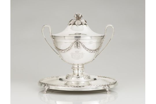 A Louis XVI silver pot-a-oille by Jean-Baptiste-François…