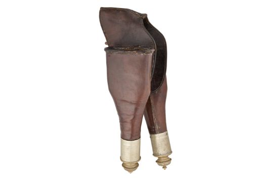 A PAIR OF EUROPEAN SADDLE-HOLSTERS, MID-19TH CENTURY