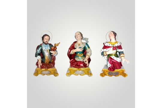 3 Barocke Heiligenfiguren