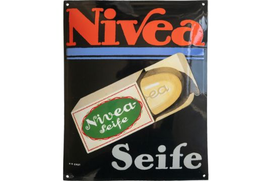 Emailschild Nivea Seife, Hans Rudi Erdt, Traumzustand!…