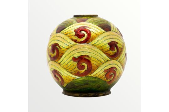 Camille Fauré, Kugelvase mit Wellendekor