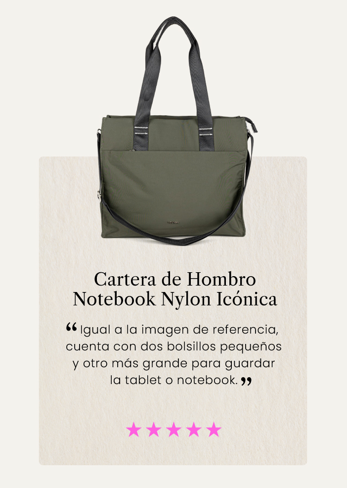 Cartera De Hombro Notebook Nylon Icónica