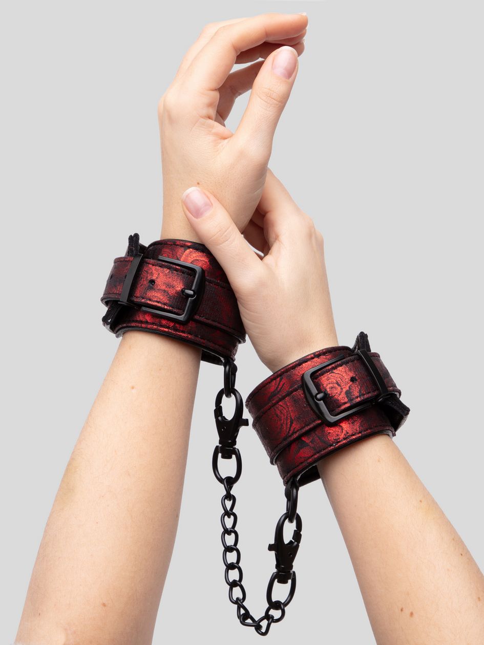 Sweet Anticipation Reversible Faux Leather Wrist Cuffs