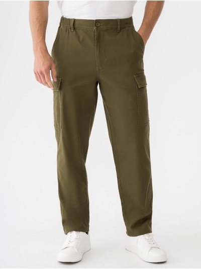 Cuffed Cargo Pants Khaki