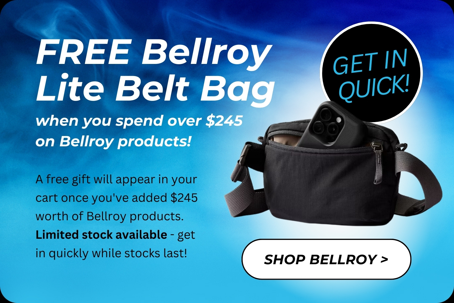 FREE Lite Belt Bag - limited stock