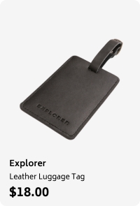 Explorer Leather Luggage Tag