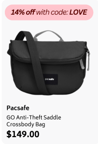 Pacsafe GO Anti-Theft Recycled Saddle Crossbody Bag