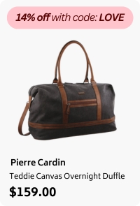 Pierre Cardin Teddie Canvas Overnight Bag