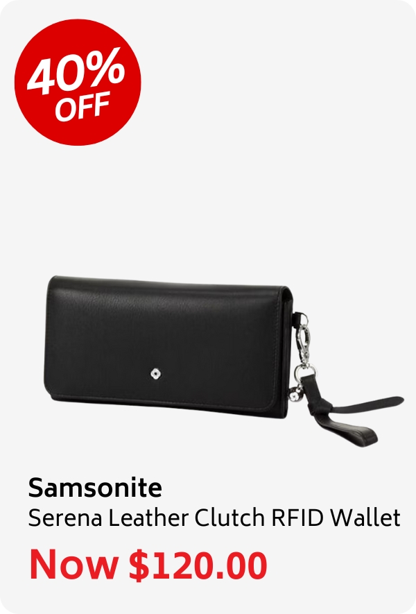 Samsonite Serena Leather Clutch RFID Wallet