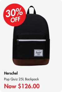 Herschel Pop Quiz 25L Backpack Black/Tan