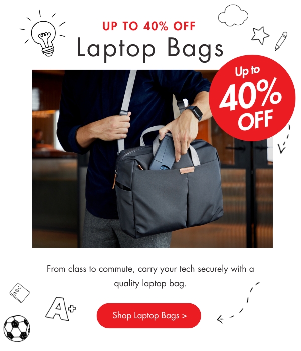 Up to 40% off Laptop Bags