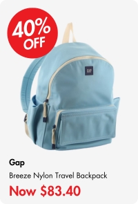 Gap Breeze Nylon Travel Backpack Light Blue