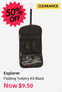 Explorer Folding Toiletry Kit Black