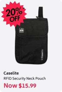 Caselite RFID Security Neck Pouch - 20% off
