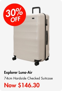 Explorer Luna-Air 74cm Hardside Checked Suitcase Oat