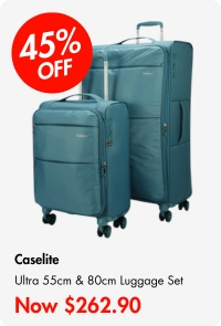Caselite Ultra 55cm & 80cm Softside Luggage Set Teal