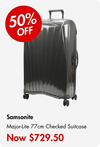 Samsonite Major-Lite 77cm Hardside Checked Suitcase