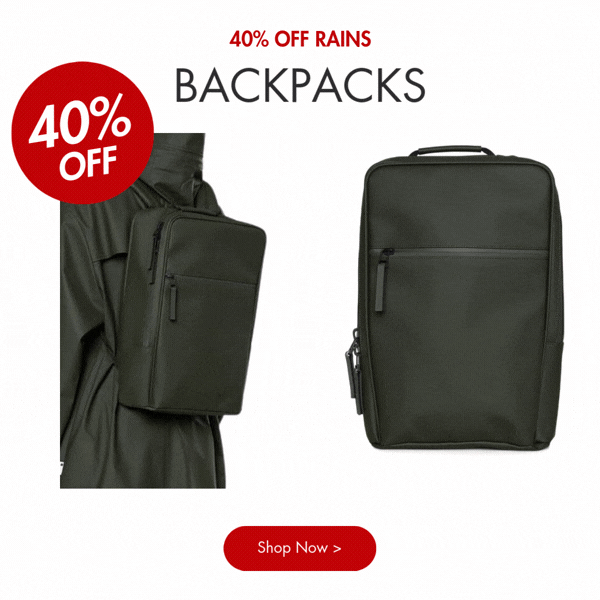 40% off Rains Backpacks