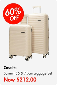 Caselite Summit 56cm & 75cm Hardside Luggage Set Beige