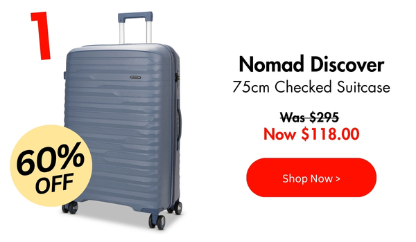 Nomad Discover 75cm Hardside Checked Suitcase - 60% off