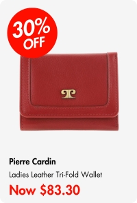 Pierre Cardin Shayla Ladies Leather Snap Button Bi-Fold Wallet Red