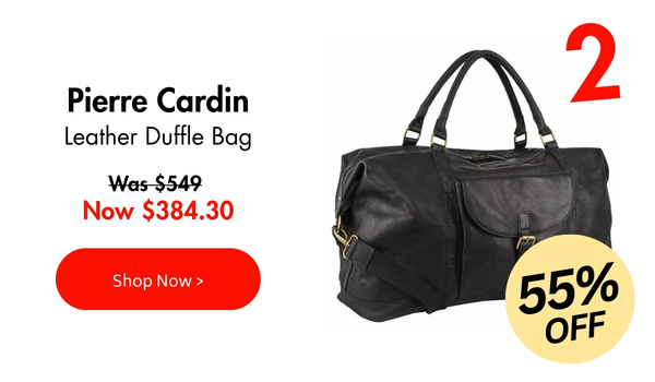 Pierre Cardin Leather Duffle Bag - 55% off