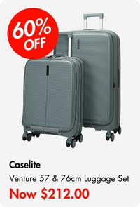 Caselite Venture 57cm & 76cm Top Open Hardside Luggage Set 
