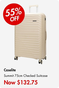 Caselite Summit 75cm Hardside Checked Suitcase Beige